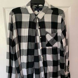 aeropostale checkered flannel button up